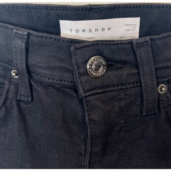 Topshop Jamie Distressed Black Jeans, Size W25/L30, NWOT - Picture 6 of 6